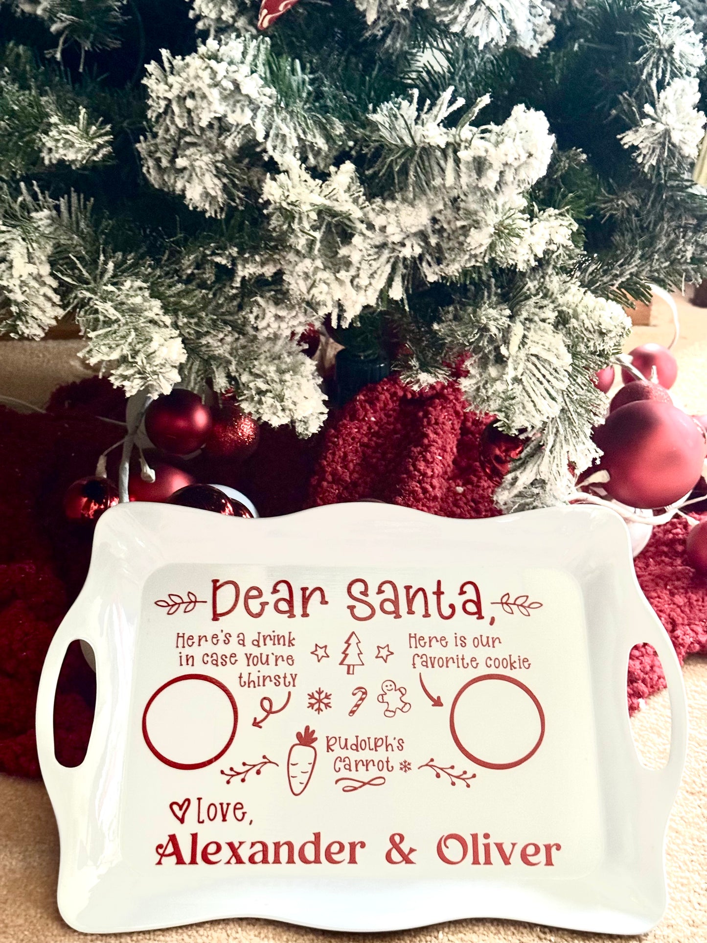 Personalized Santa Cookie Tray